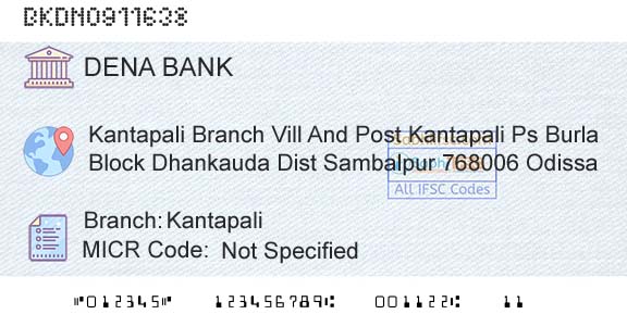 Dena Bank KantapaliBranch 
