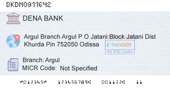 Dena Bank ArgulBranch 
