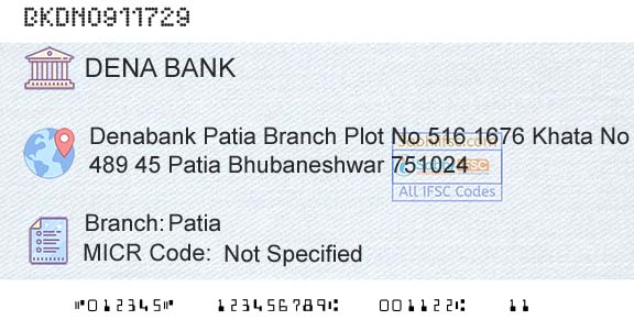Dena Bank PatiaBranch 