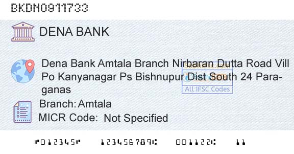 Dena Bank AmtalaBranch 
