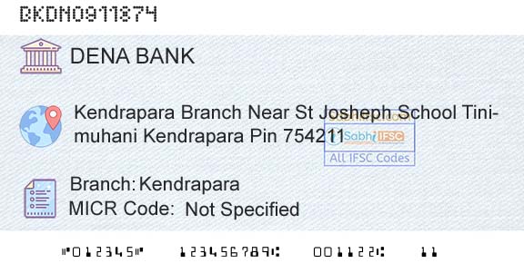 Dena Bank KendraparaBranch 