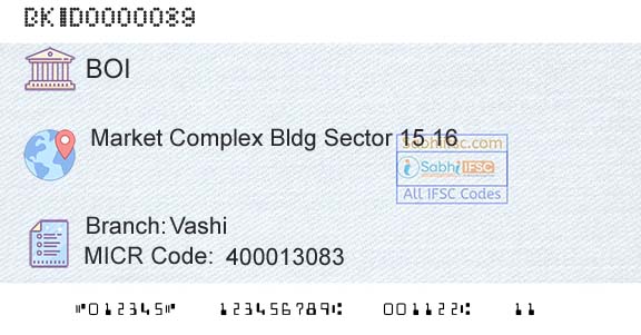 Bank Of India VashiBranch 