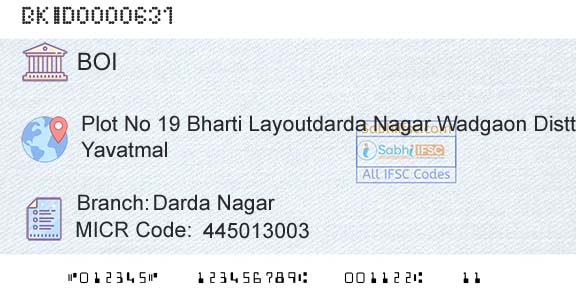 Bank Of India Darda NagarBranch 