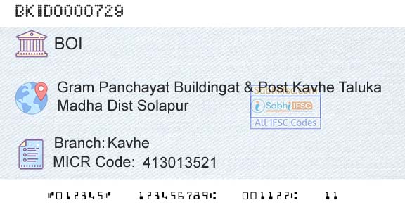 Bank Of India KavheBranch 