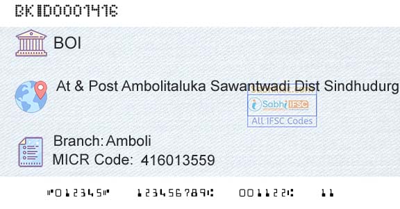 Bank Of India AmboliBranch 