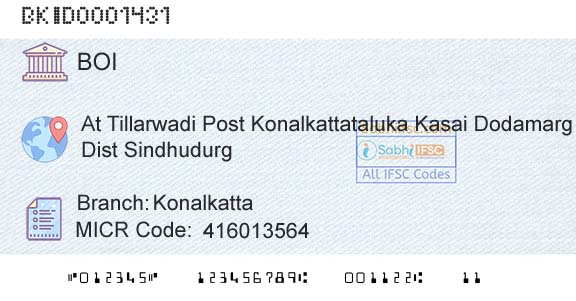 Bank Of India KonalkattaBranch 