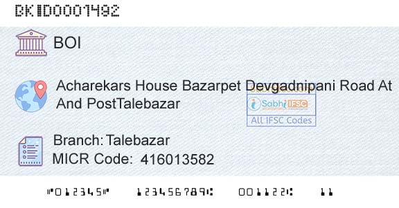 Bank Of India TalebazarBranch 