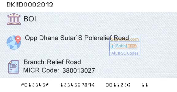 Bank Of India Relief RoadBranch 