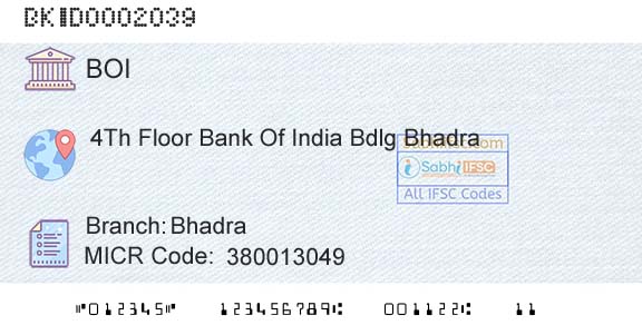 Bank Of India BhadraBranch 