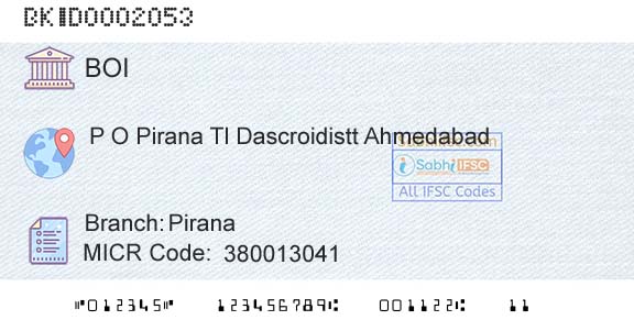 Bank Of India PiranaBranch 