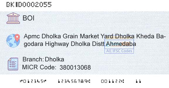Bank Of India DholkaBranch 