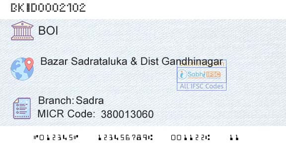 Bank Of India SadraBranch 