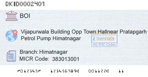 Bank Of India HimatnagarBranch 