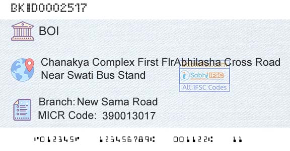 Bank Of India New Sama RoadBranch 