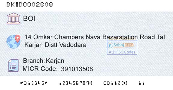 Bank Of India KarjanBranch 