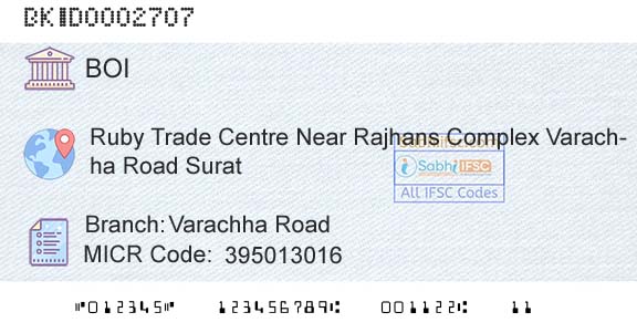 Bank Of India Varachha RoadBranch 