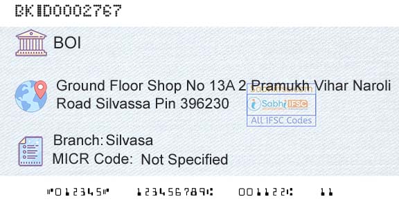 Bank Of India SilvasaBranch 