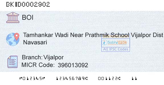 Bank Of India VijalporBranch 