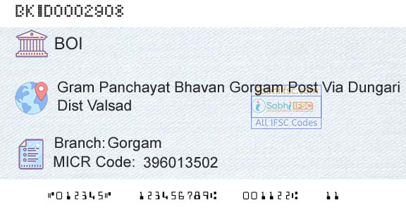 Bank Of India GorgamBranch 