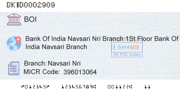 Bank Of India Navsari NriBranch 