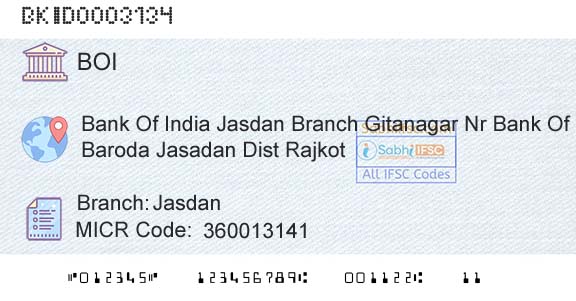 Bank Of India JasdanBranch 