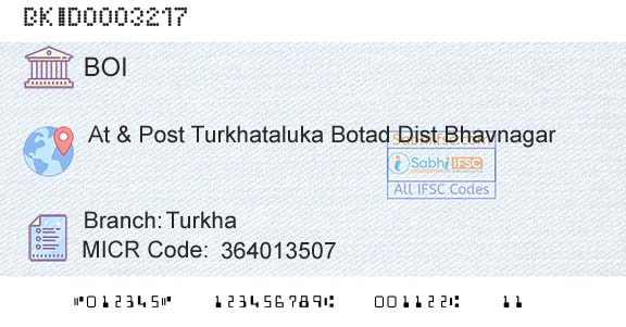 Bank Of India TurkhaBranch 