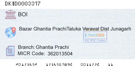 Bank Of India Ghantia Prachi Branch 
