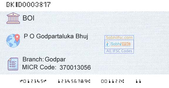 Bank Of India GodparBranch 
