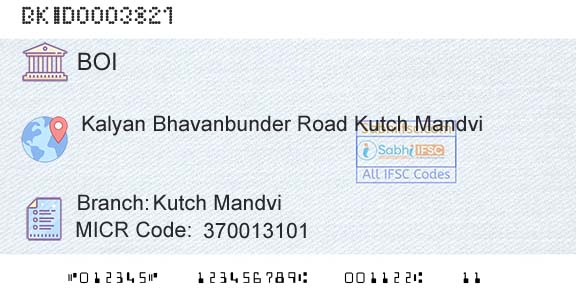 Bank Of India Kutch MandviBranch 