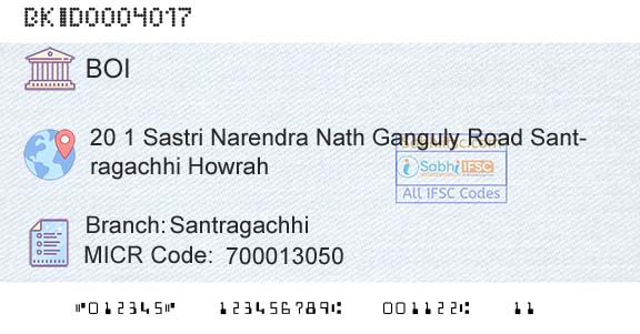 Bank Of India SantragachhiBranch 