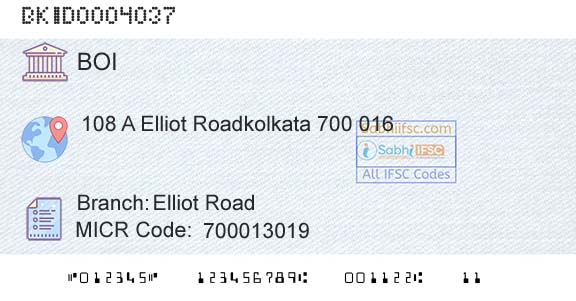 Bank Of India Elliot RoadBranch 