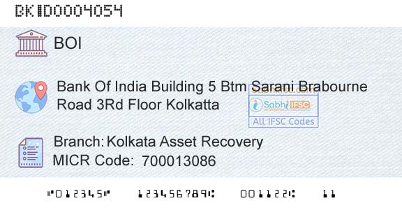 Bank Of India Kolkata Asset RecoveryBranch 