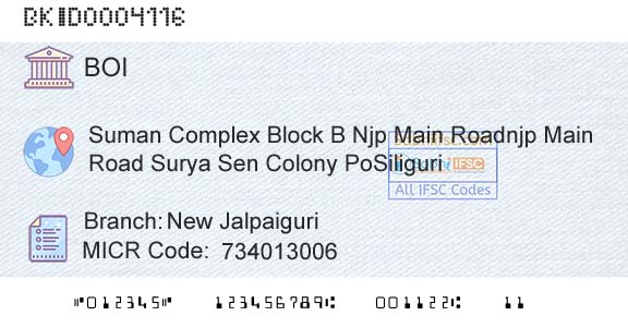 Bank Of India New JalpaiguriBranch 