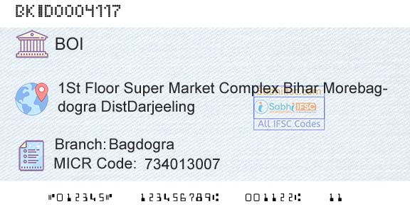 Bank Of India BagdograBranch 