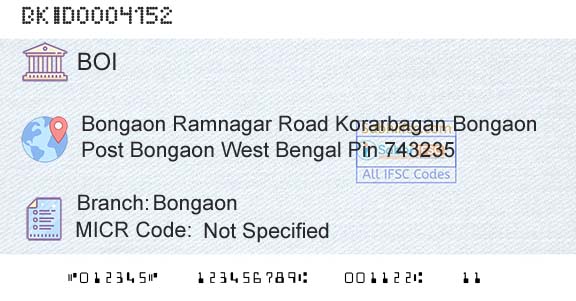 Bank Of India BongaonBranch 