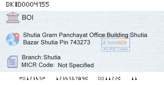 Bank Of India ShutiaBranch 