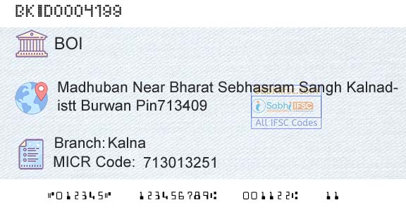 Bank Of India KalnaBranch 