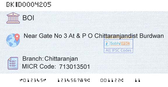 Bank Of India ChittaranjanBranch 