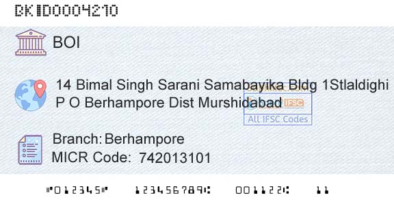 Bank Of India BerhamporeBranch 