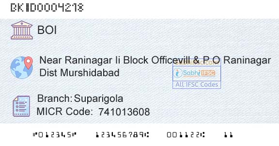 Bank Of India SuparigolaBranch 