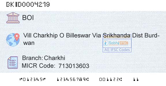 Bank Of India CharkhiBranch 