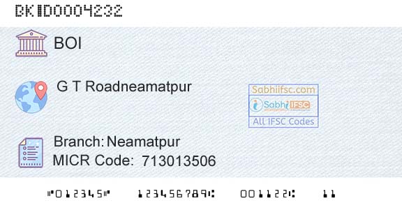 Bank Of India NeamatpurBranch 