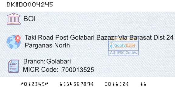 Bank Of India GolabariBranch 