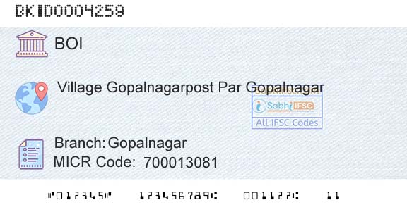 Bank Of India GopalnagarBranch 