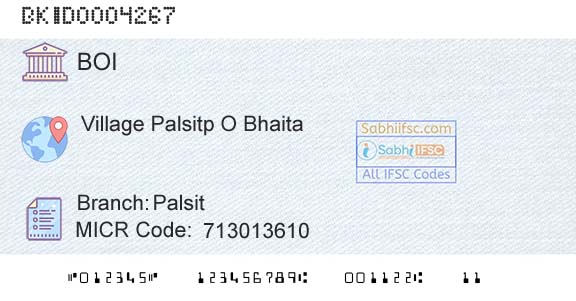 Bank Of India PalsitBranch 