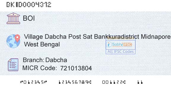 Bank Of India DabchaBranch 