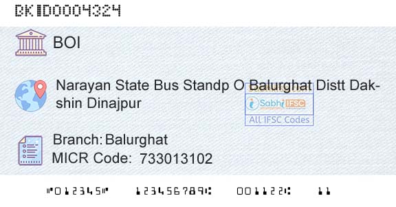 Bank Of India BalurghatBranch 