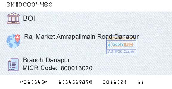Bank Of India DanapurBranch 
