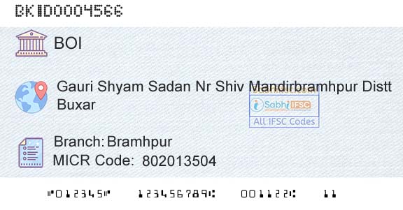Bank Of India BramhpurBranch 