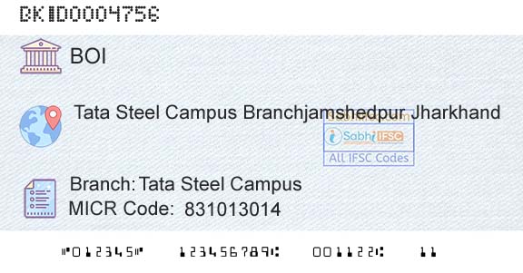 Bank Of India Tata Steel CampusBranch 